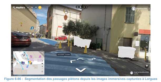 Segmentation des passages piétons depuis les images immersives – Lorgues